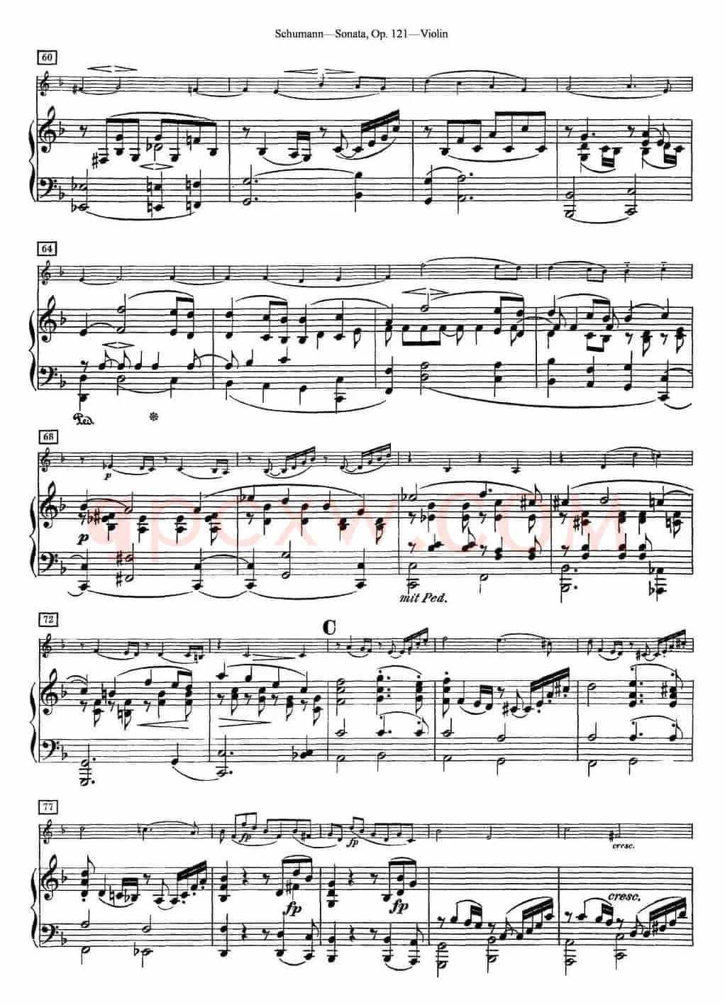 Violin Sonata Op.121（小提琴+钢琴伴奏）