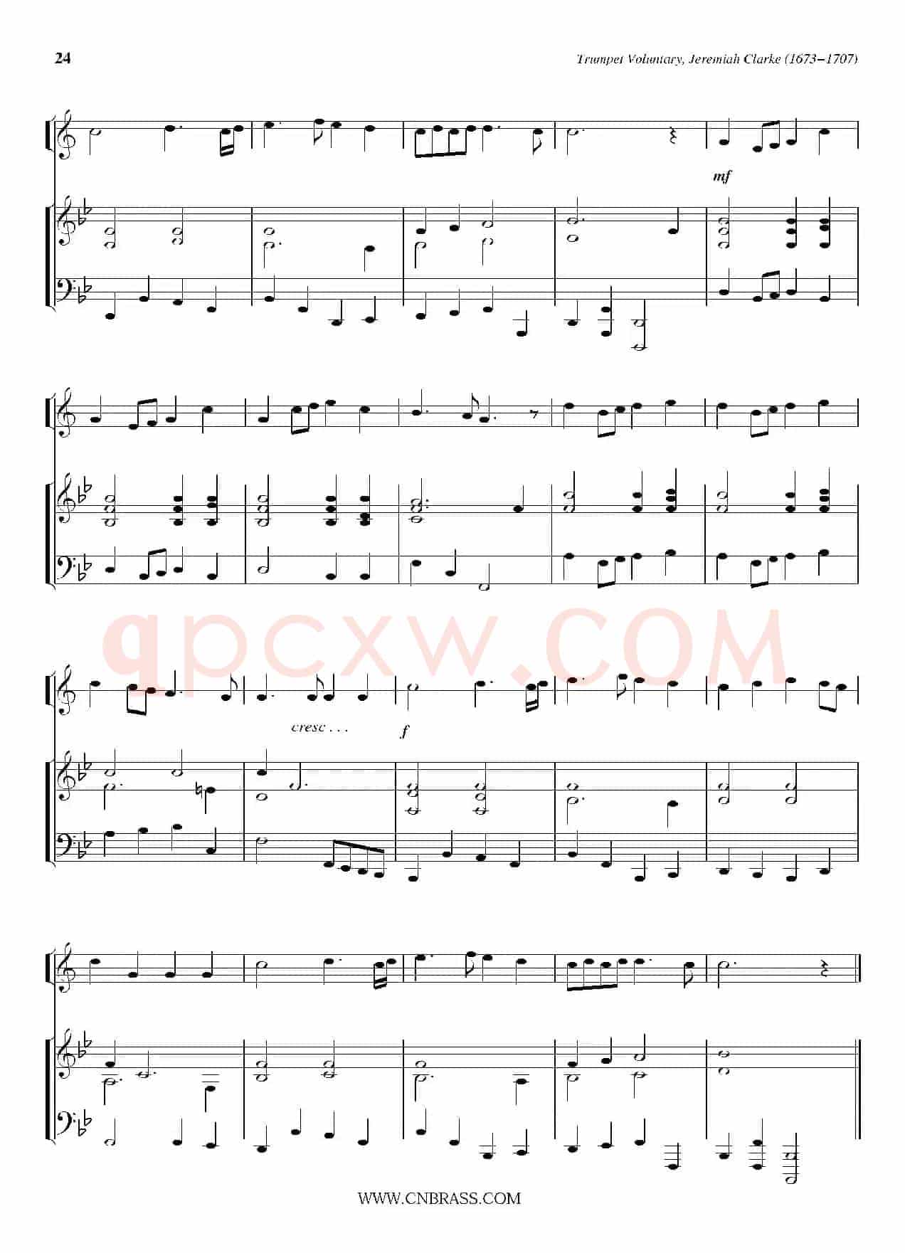 Trumpet Voluntary（小号+钢琴伴奏）