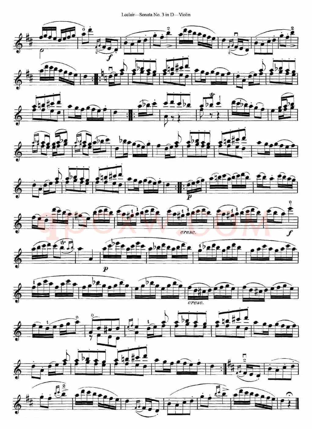 Violin Sonata No.3 In D Major