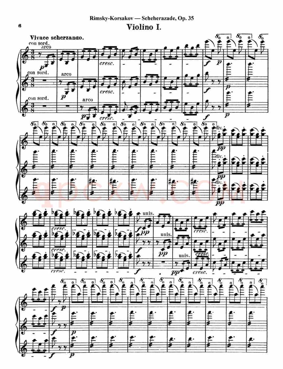 Scheherazade(Ⅱ)Op.35(第一小提琴)