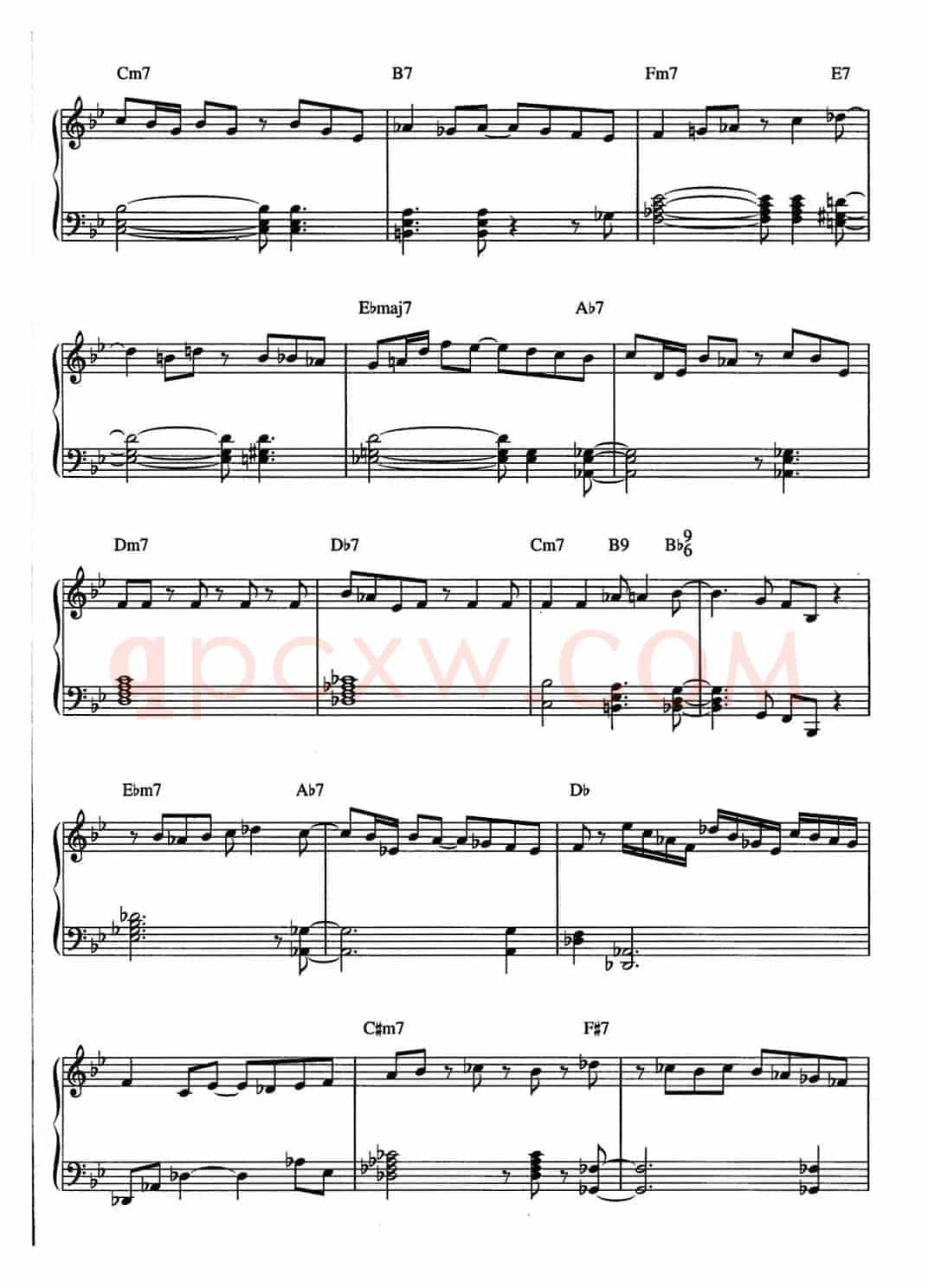 One Note Samba（samba de uma nota so）（爵士钢琴酒吧独奏钢琴谱）