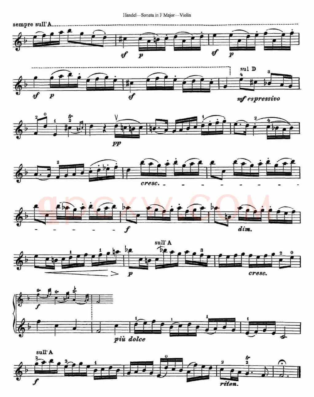 Violin Sonata No.3 in F major