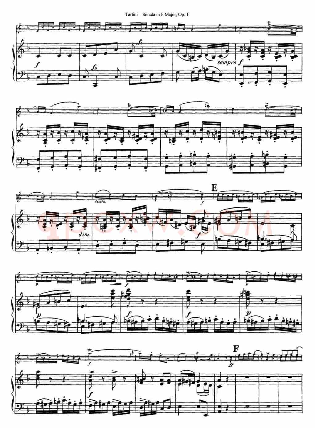 Violin Sonata in F Major Op.1（小提琴+钢琴伴奏）