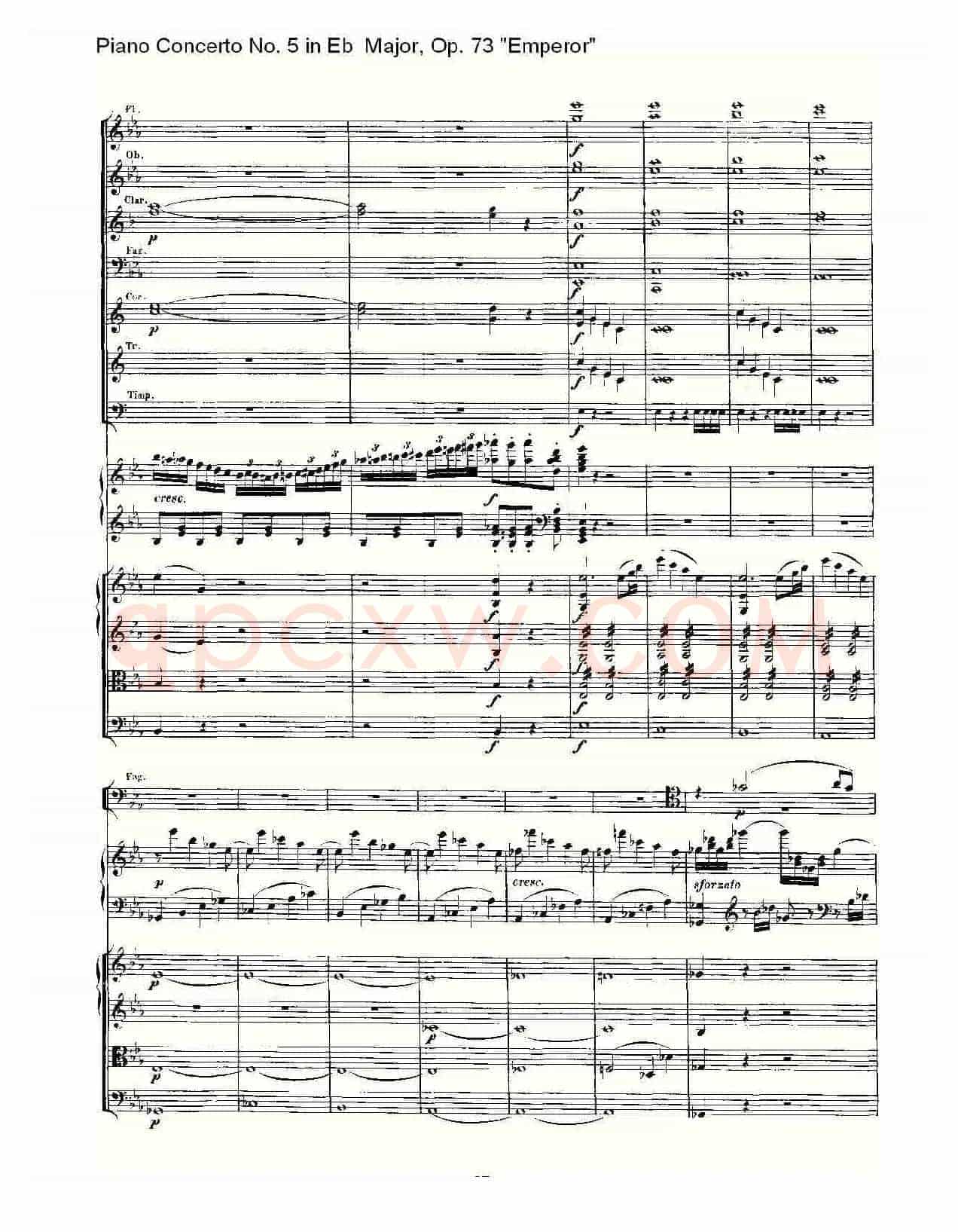 Eb大调钢琴第五协奏曲 Op.73“皇帝” 第一乐章（一）