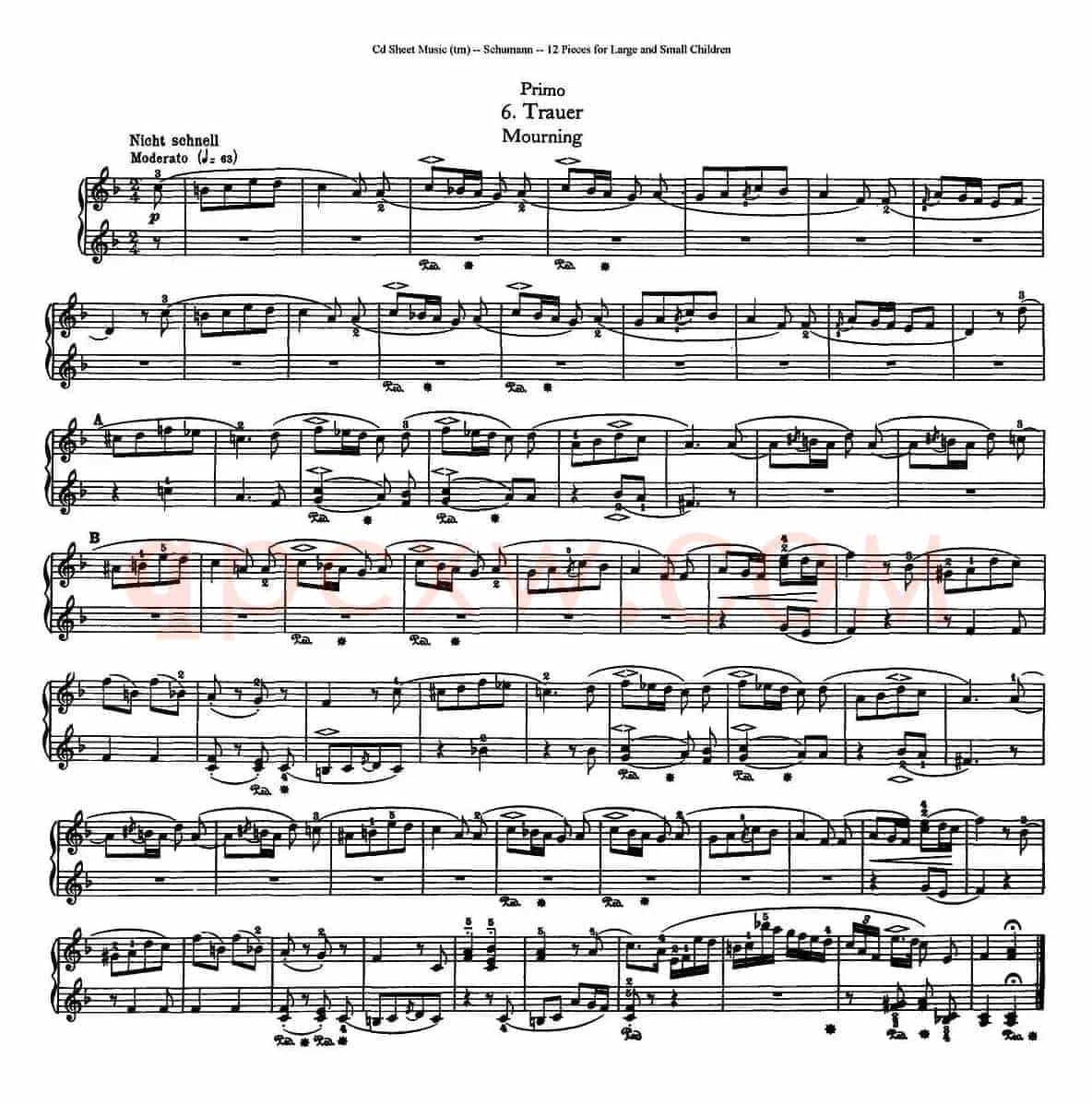 12首为孩子们而作的四手联弹曲 Op.85(四手联弹)(6)