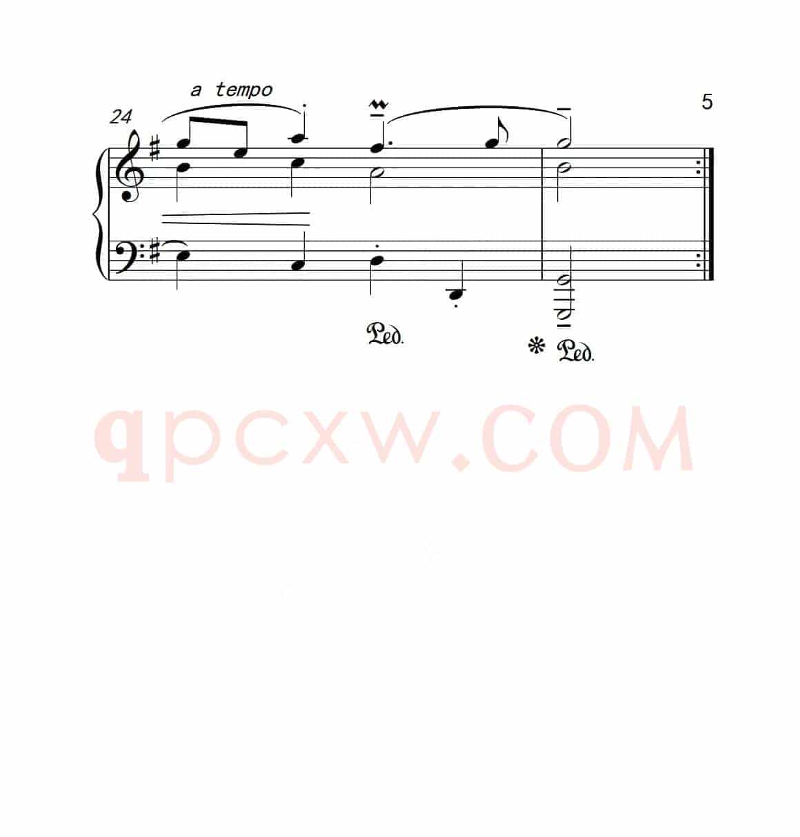 第四级A组 加伏特（中国音乐学院钢琴考级作品1~6级）
