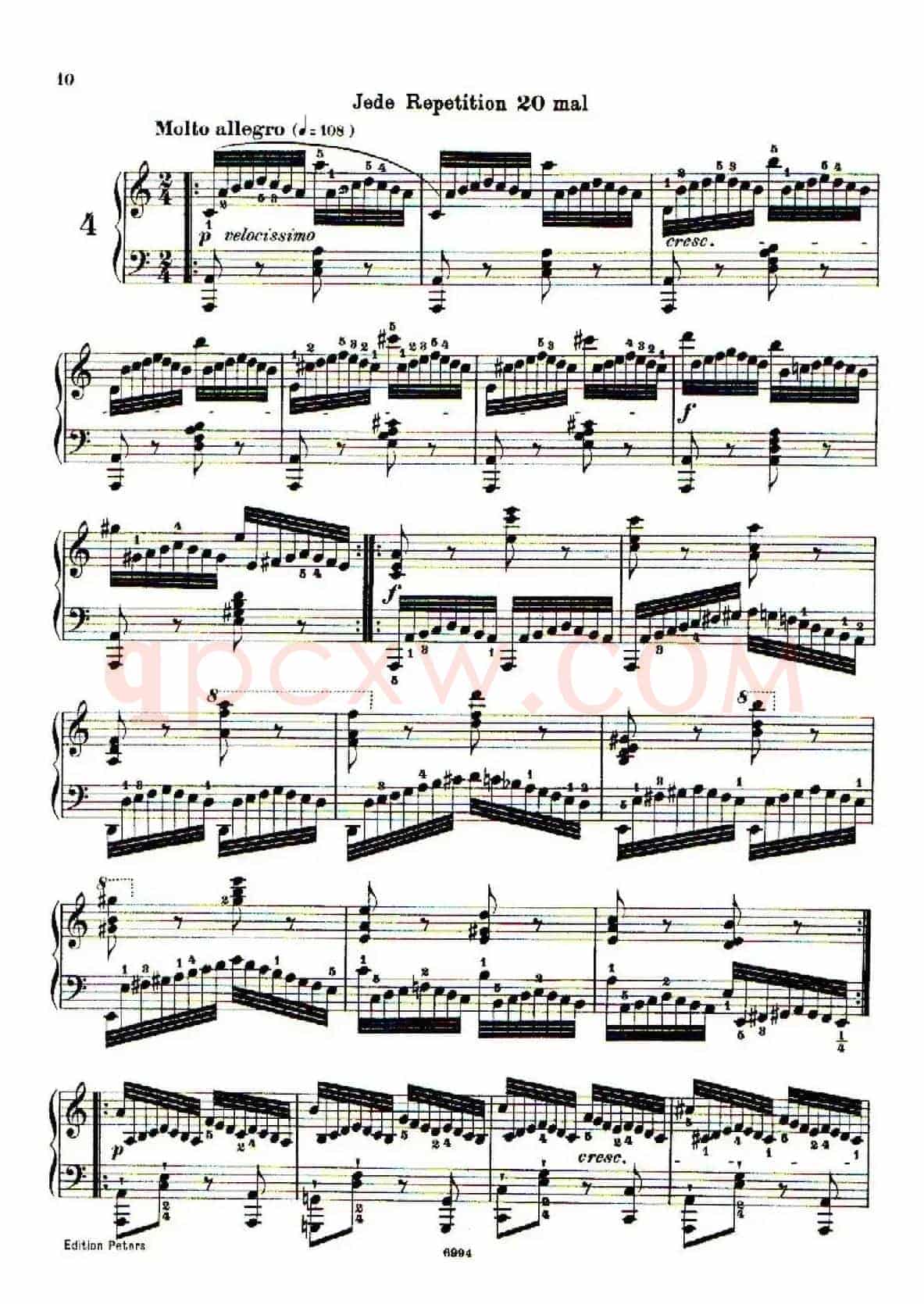 School of the Virtuoso Op.365(60首钢琴高级练习曲·4)