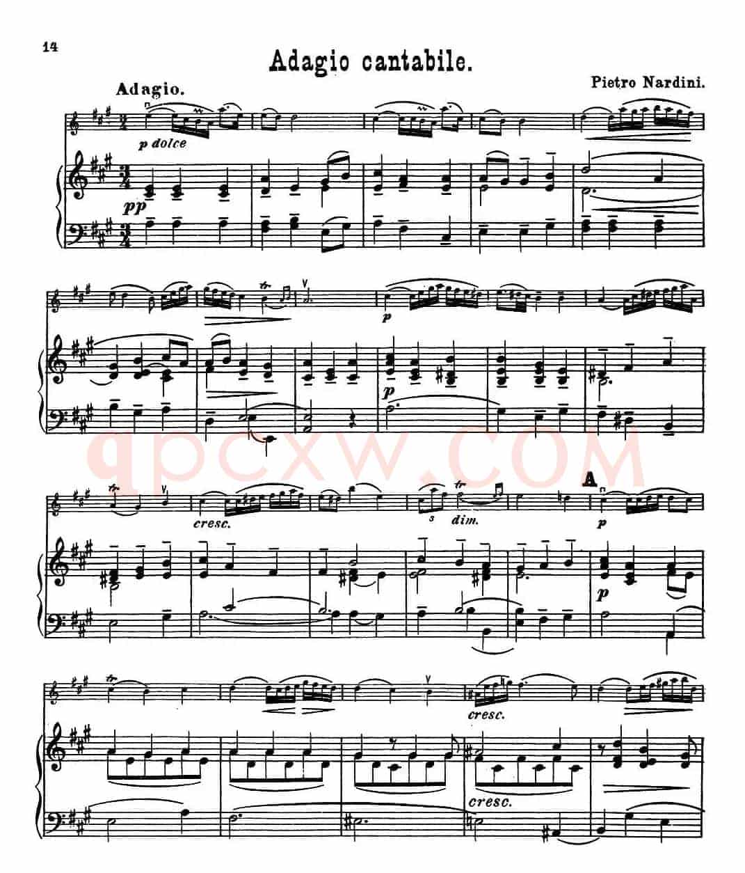 Adagio cantabile.（小提琴+钢琴伴奏）