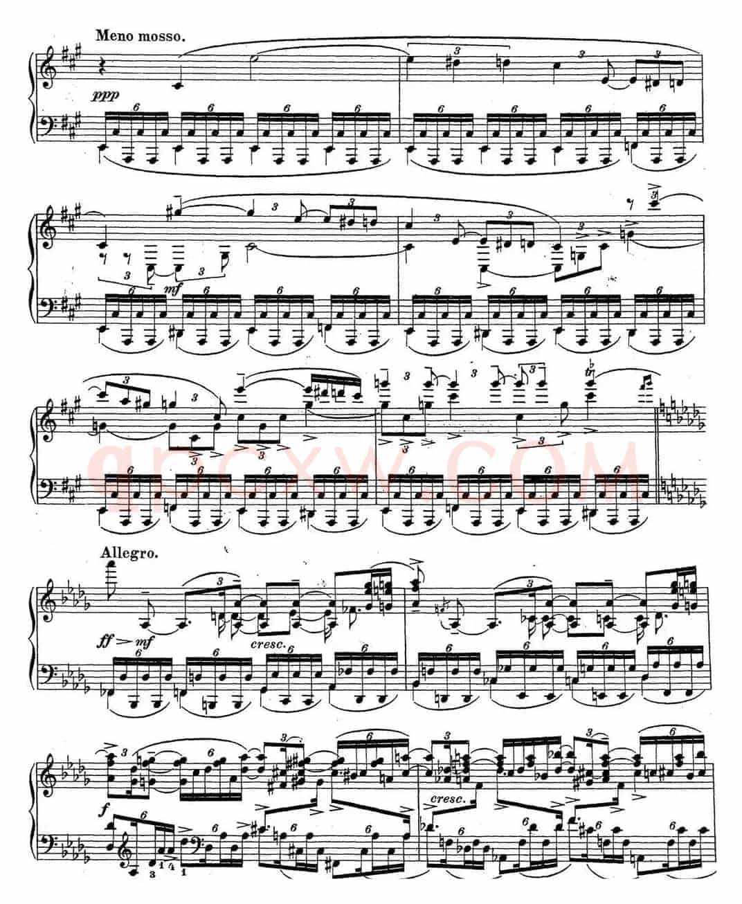 拉赫玛尼诺夫 钢琴前奏曲24 降D大调 Op.32 No.13