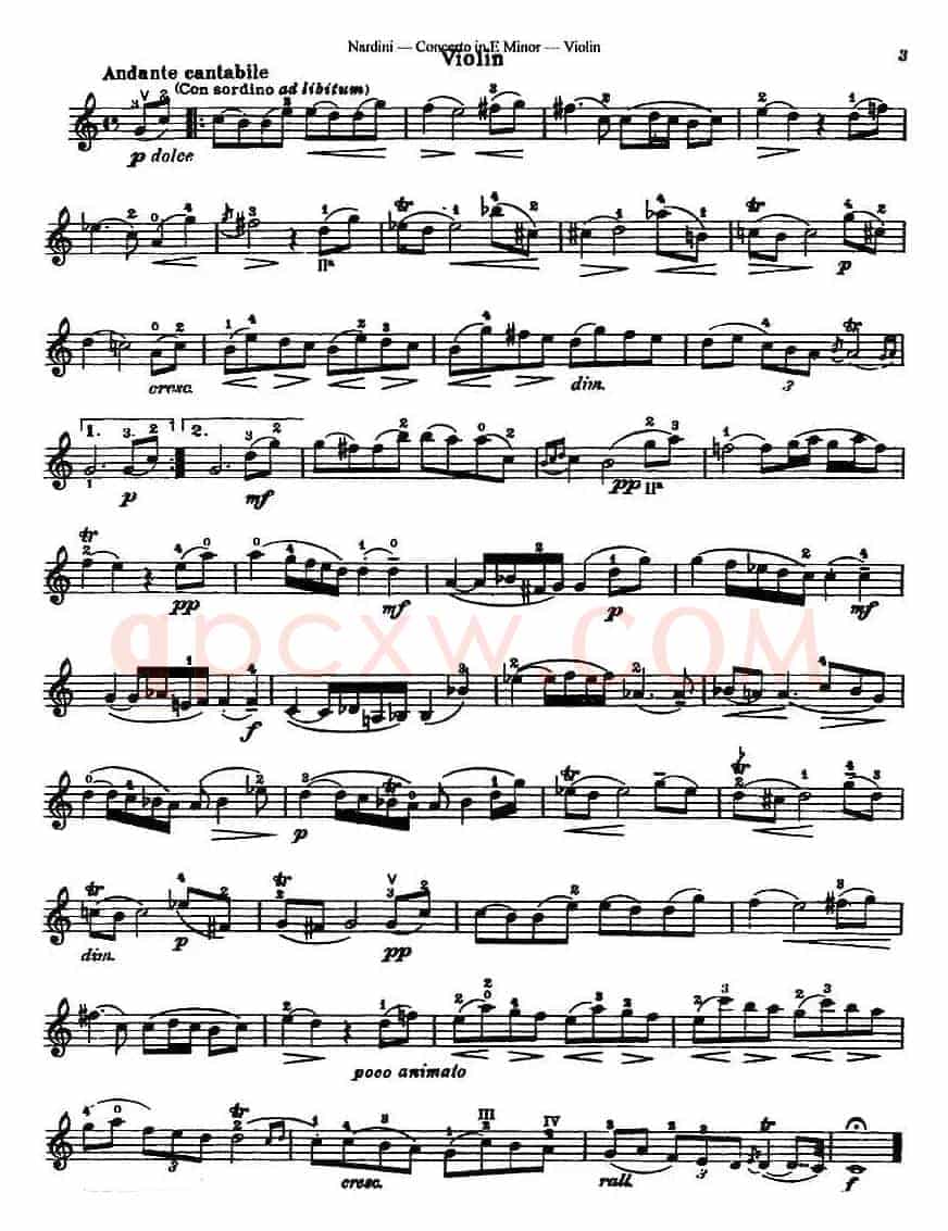 Concerto in E Minor（纳尔蒂尼作曲版）