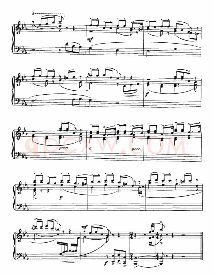 钢琴小组曲《音画》2、诙谐曲