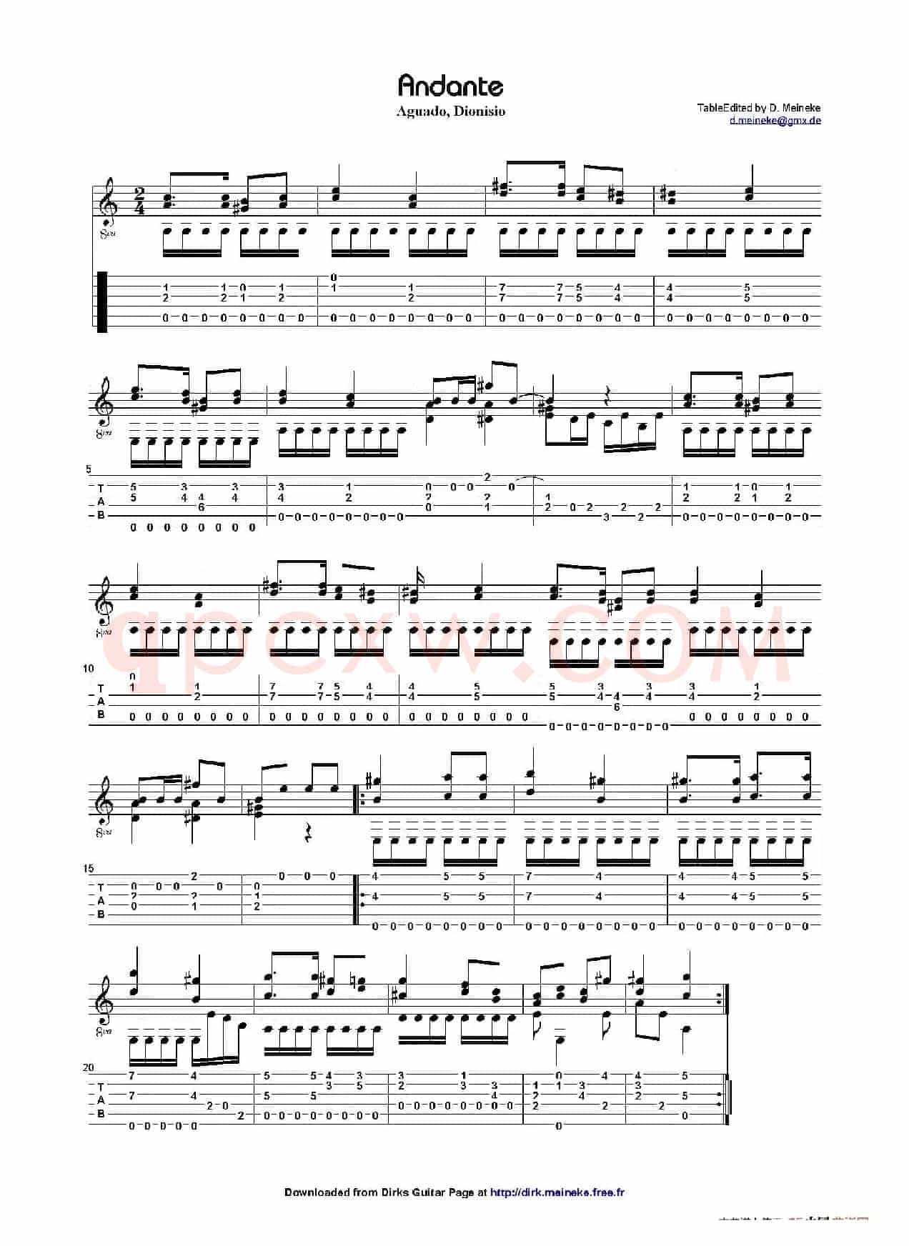 aguado andante 1（古典吉他）