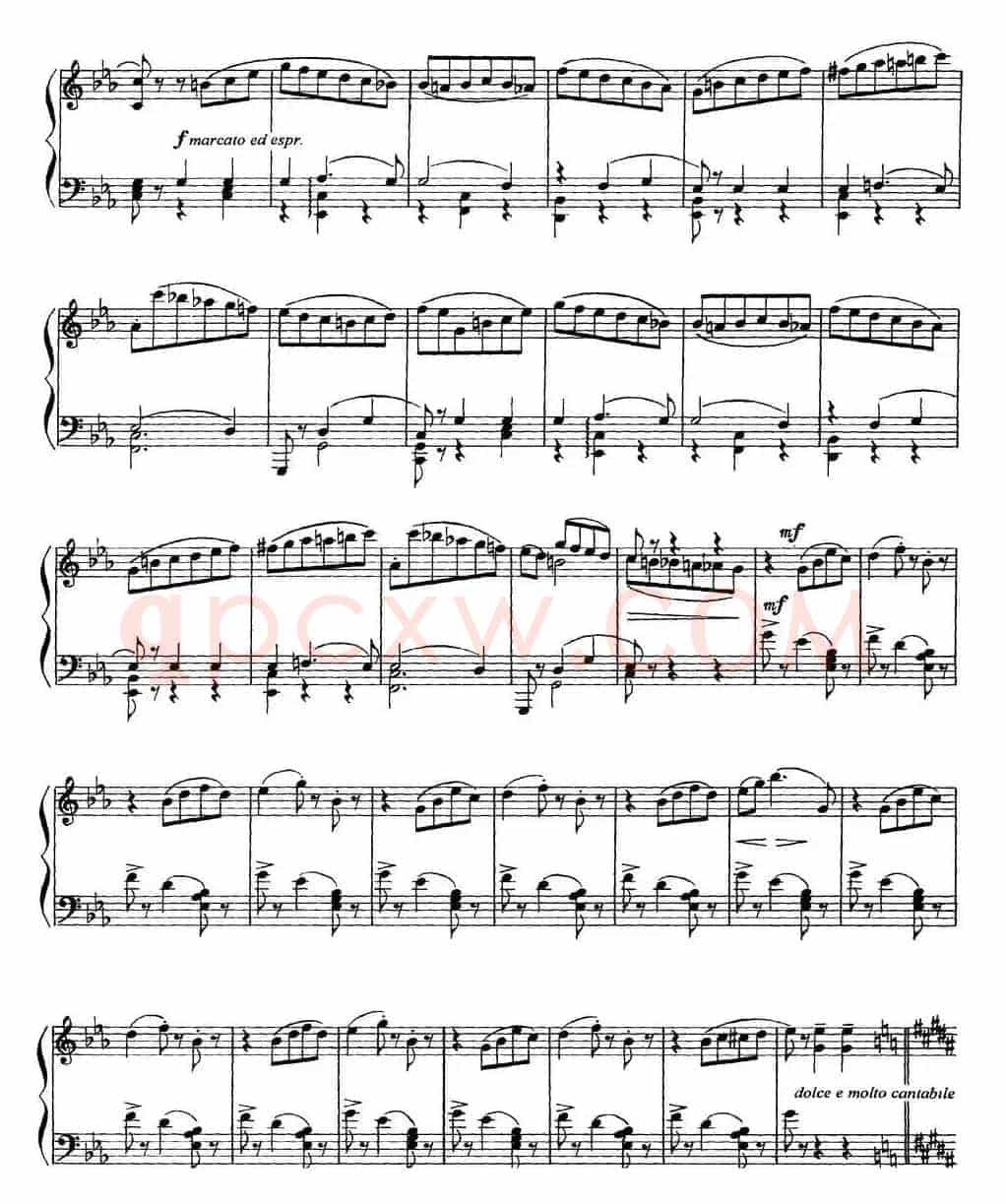 柴可夫斯基18首钢琴小品Op.72(11.Valse bluette)