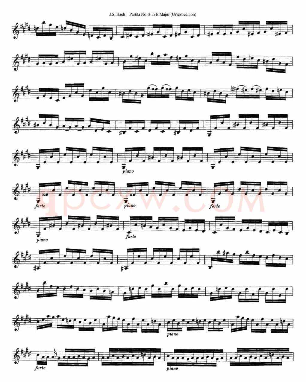 6 Violin Sonatas and Partitas 6.Partita No.3 in E Major（Urtext edition）