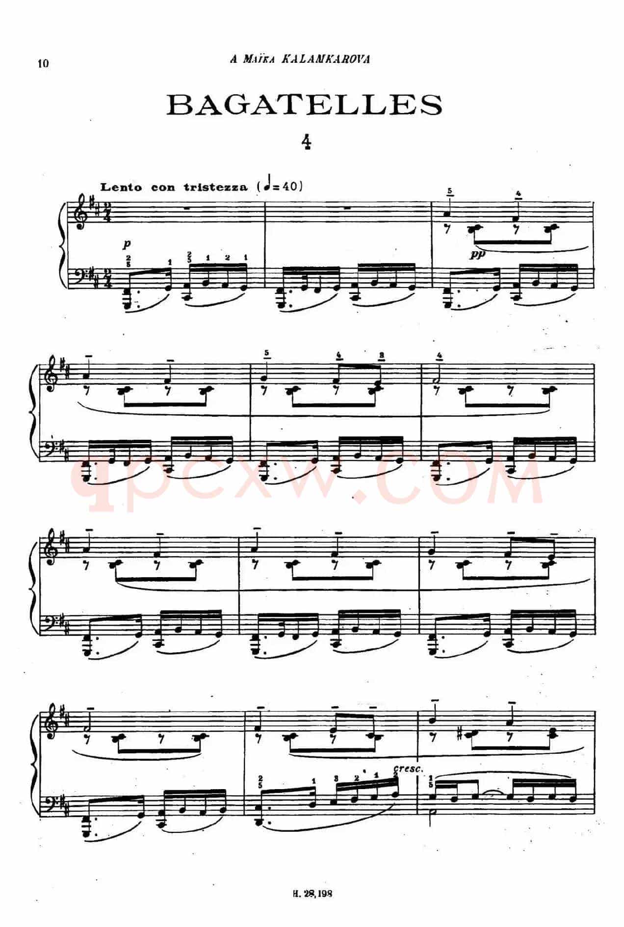 Tcherepnin - 10 Bagatelles Op.5(齐尔品-10首小品·4)