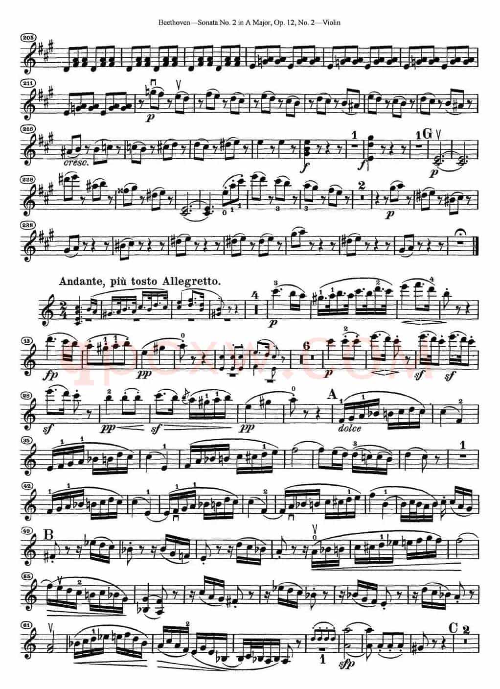 Violin Sonata No.2 in A Major Op.12 No.2