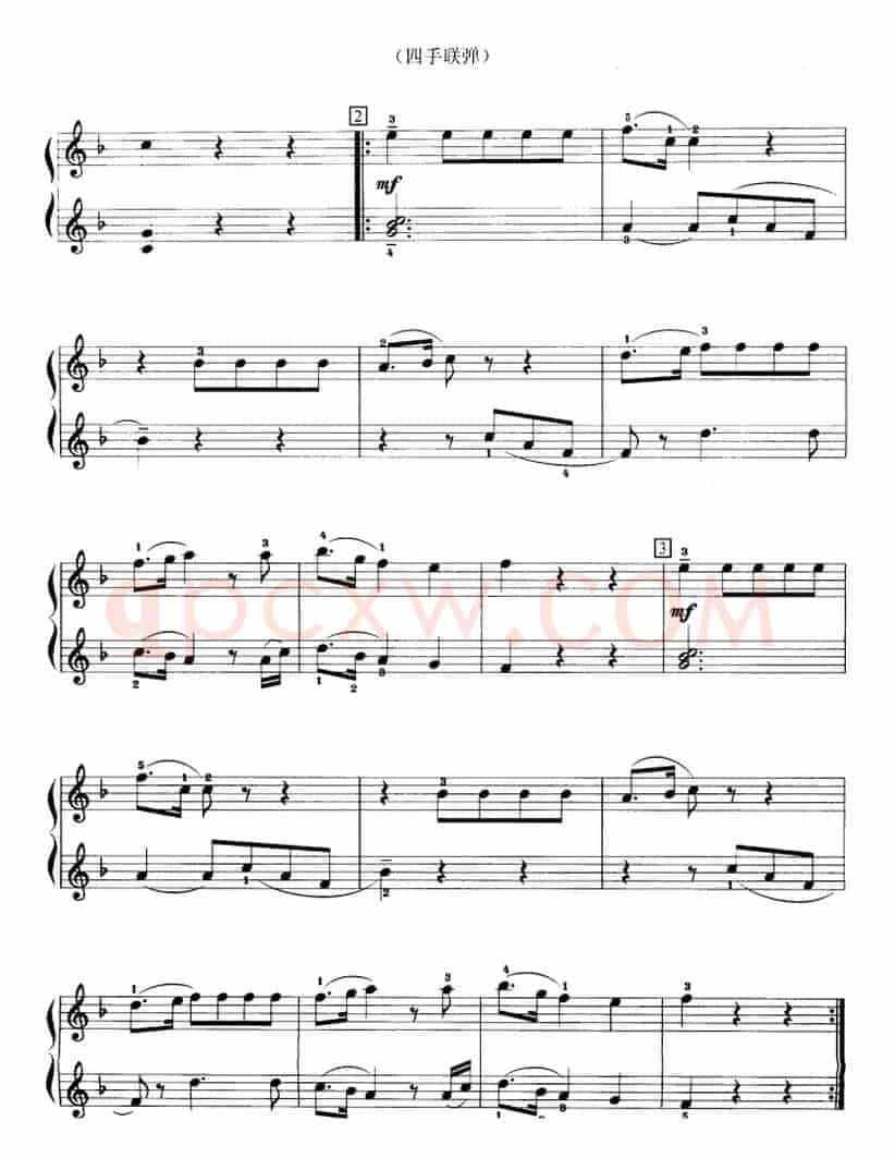小步舞曲（选自歌剧《唐璜》、四手联弹）