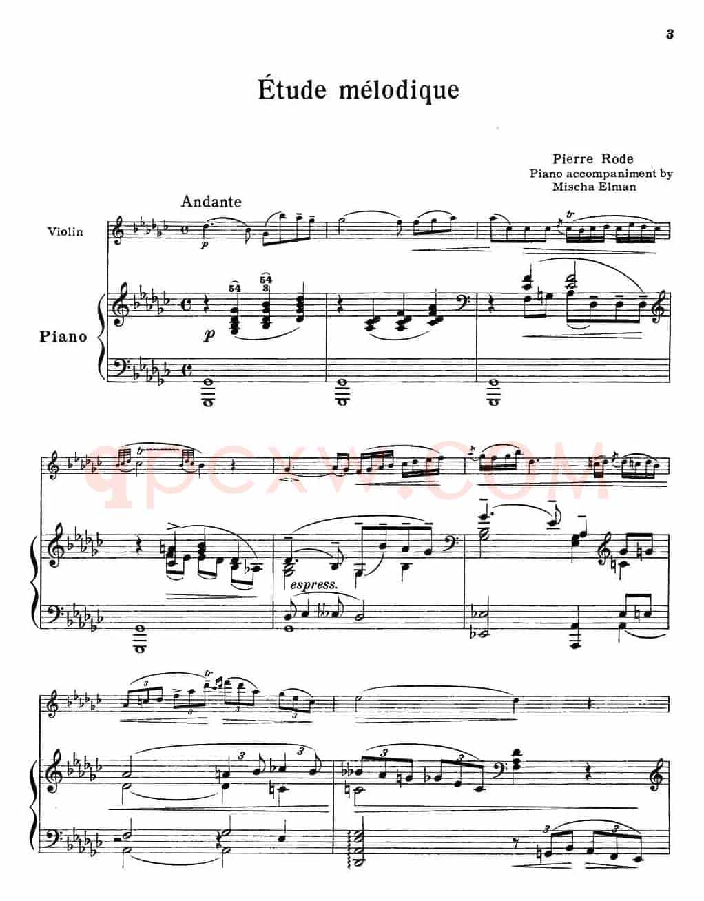 Etude melodique（小提琴+钢琴伴奏）