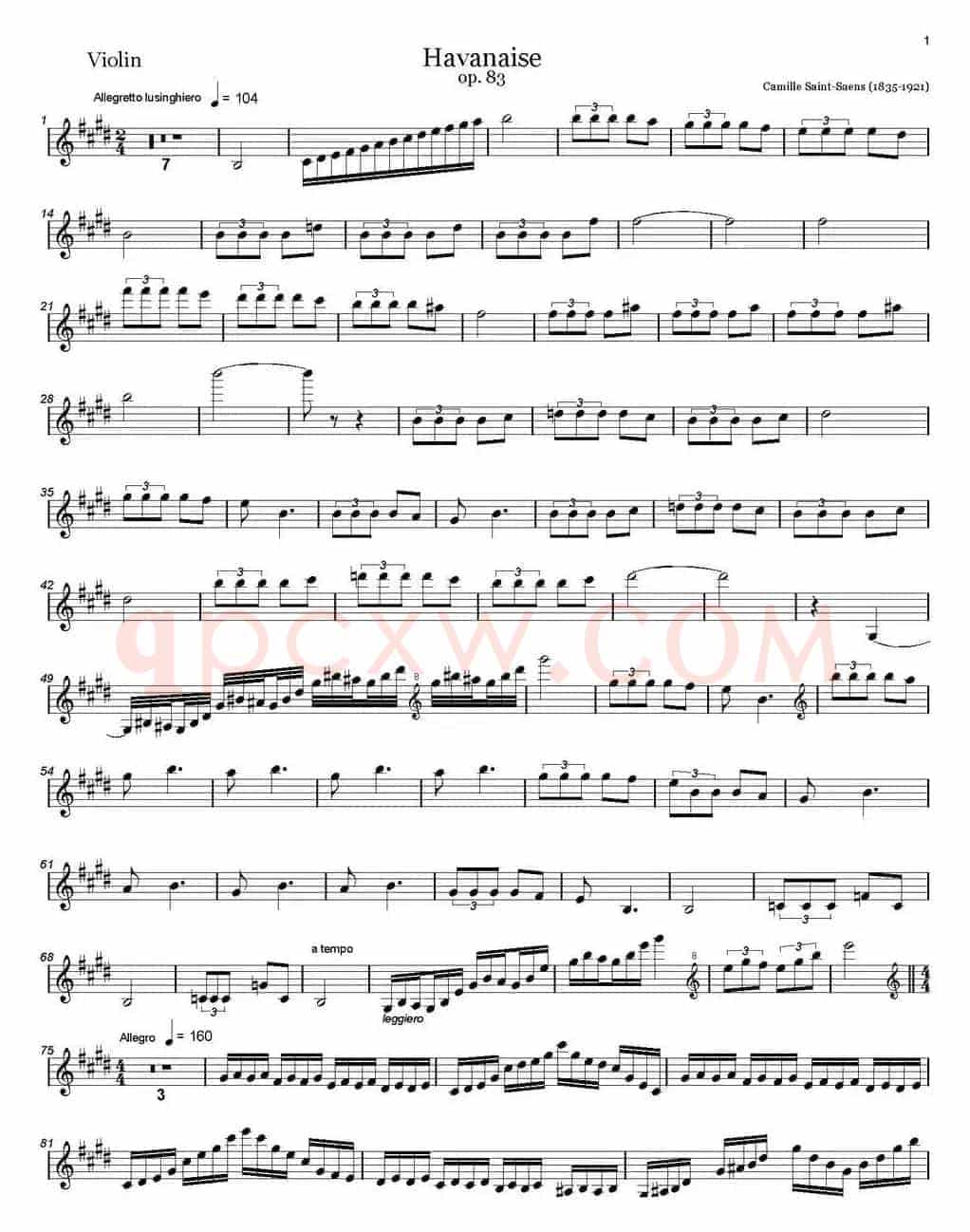 Havanaise Op.83（哈瓦涅斯）