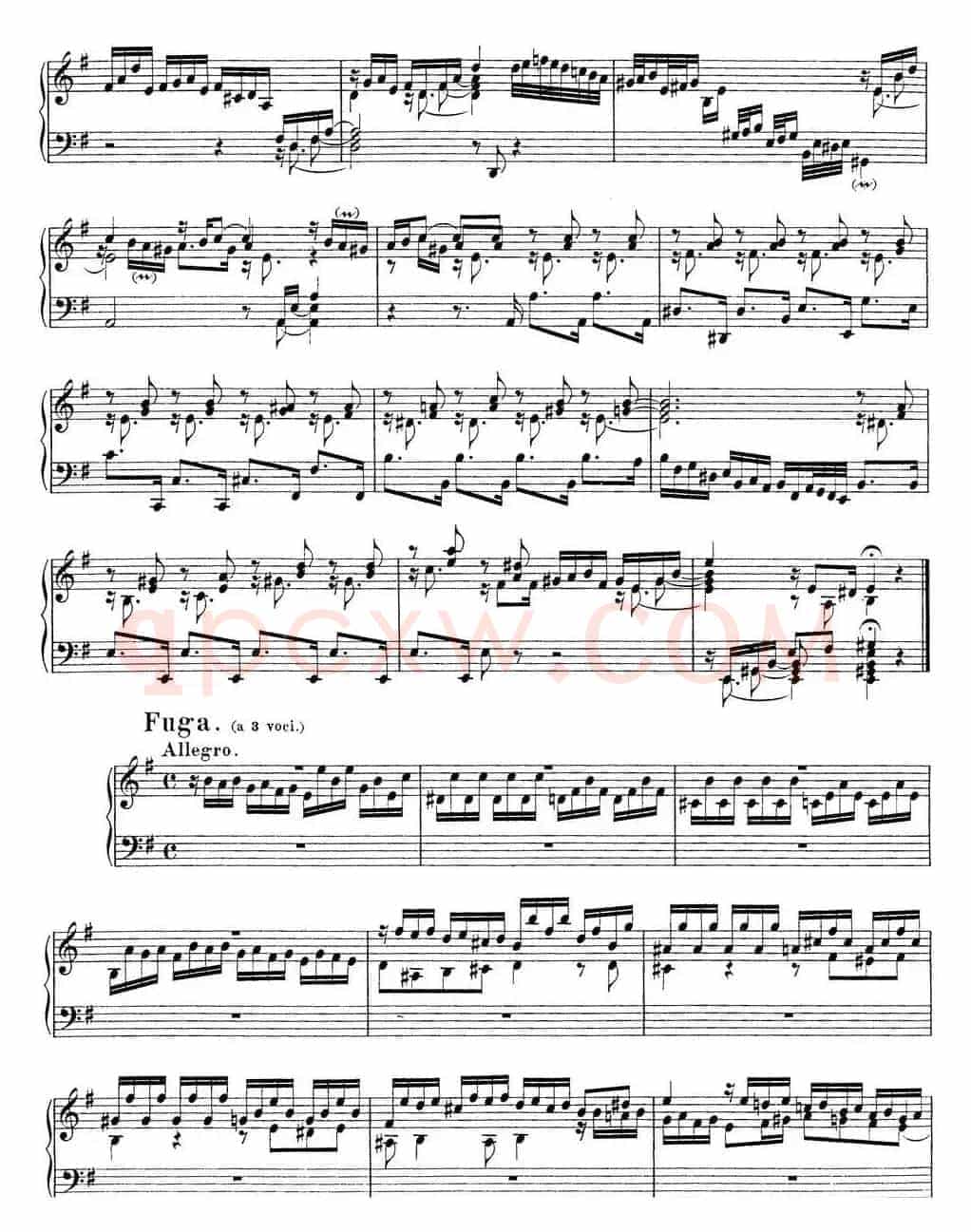 Toccata BWV 914（7首托卡塔·No.5 e小调）