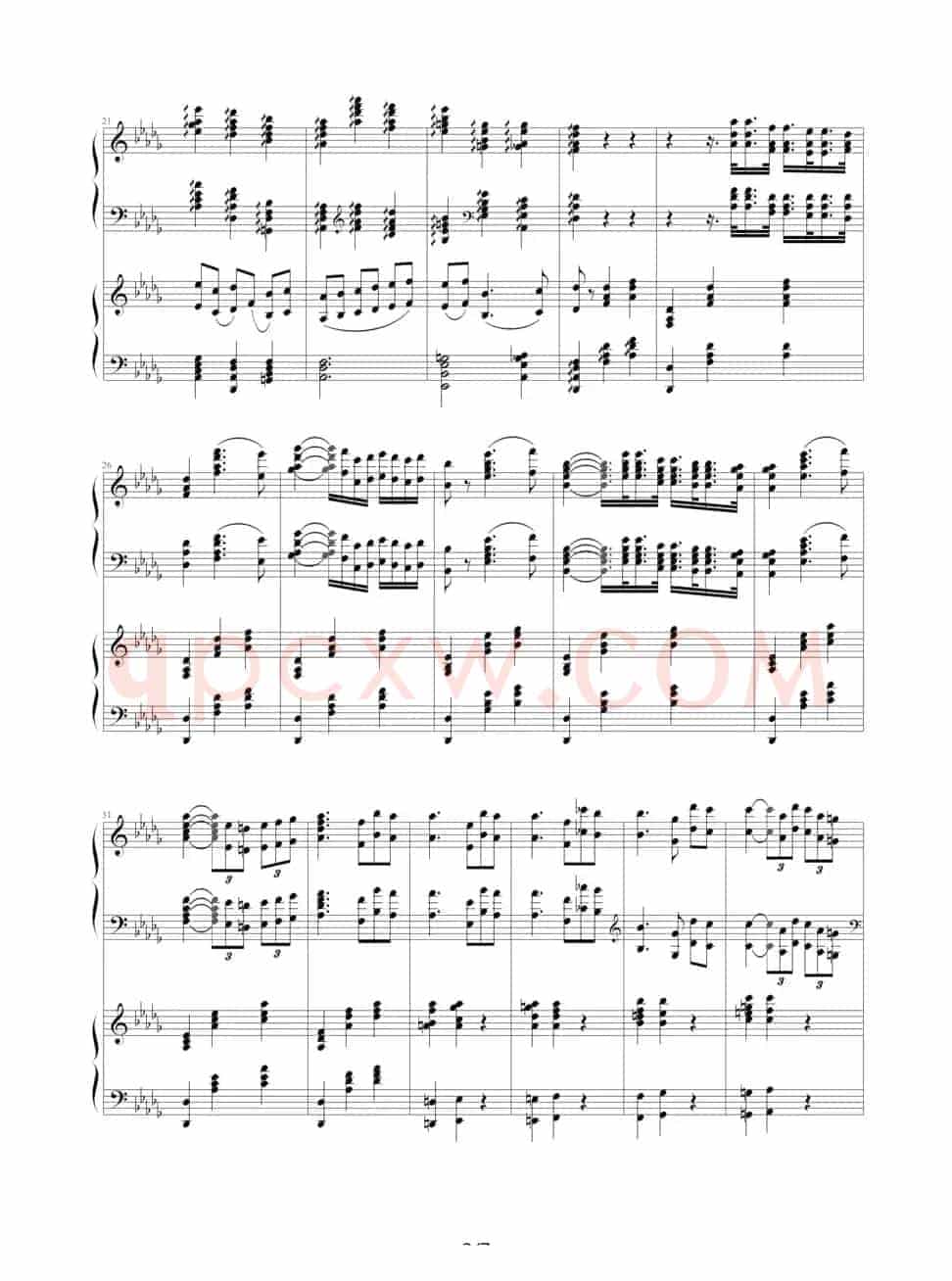 降b小调第一钢琴协奏曲（四手联弹）