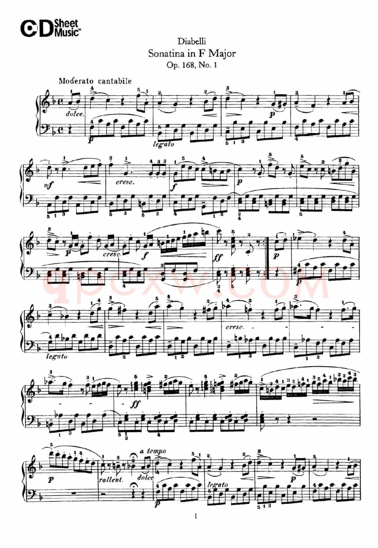 7 Piano Sonatinas Op.168(7首钢琴小奏鸣曲 No.1)