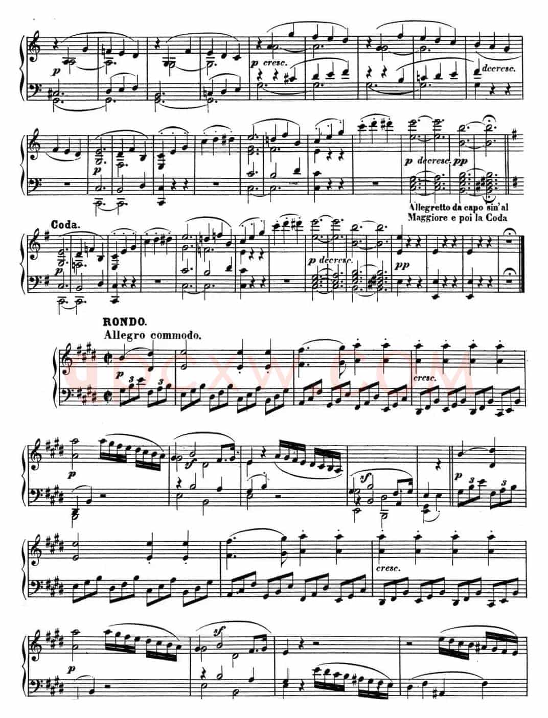 贝多芬钢琴奏鸣曲09 E大调 Op.14 No.1 E major