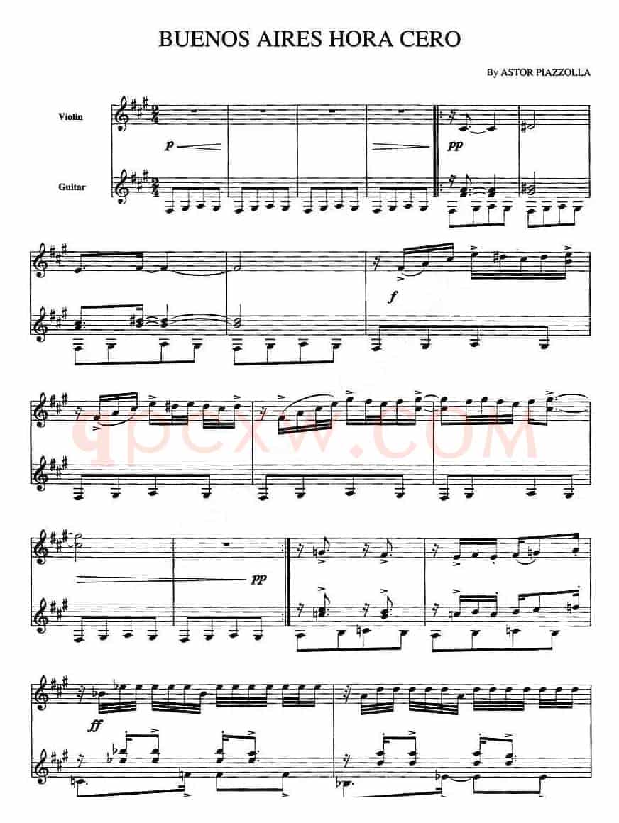 BUENOS AIRES HORA CERO（小提琴+吉他）