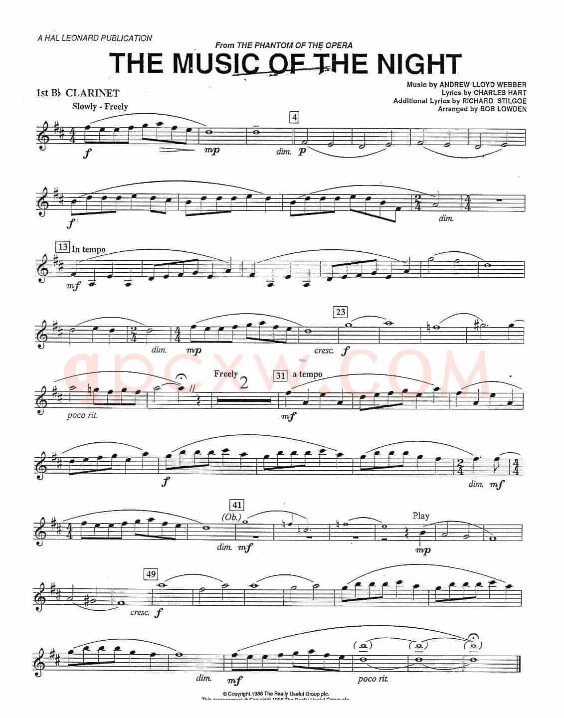 THE MUSIC OF THE NIGTH-CLARINET（单簧管三重奏分谱）