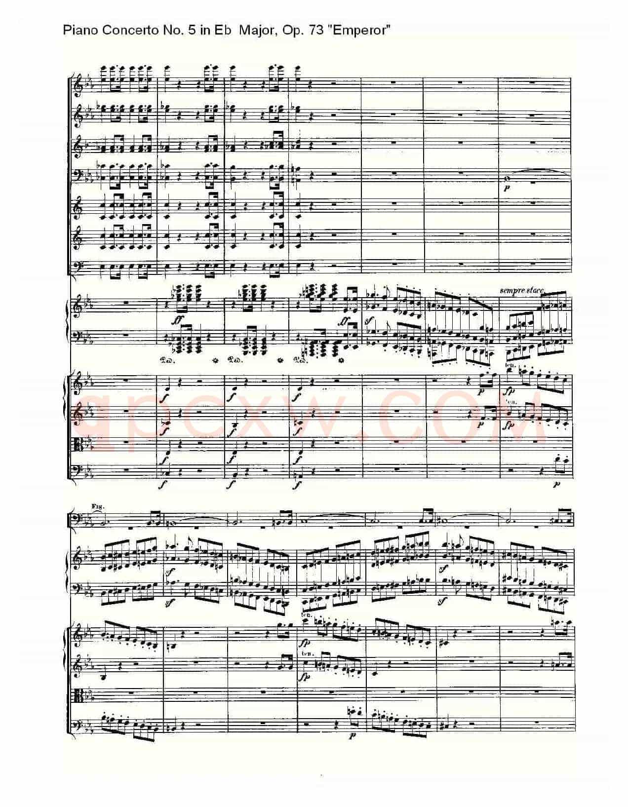 Eb大调钢琴第五协奏曲 Op.73“皇帝” 第一乐章（一）