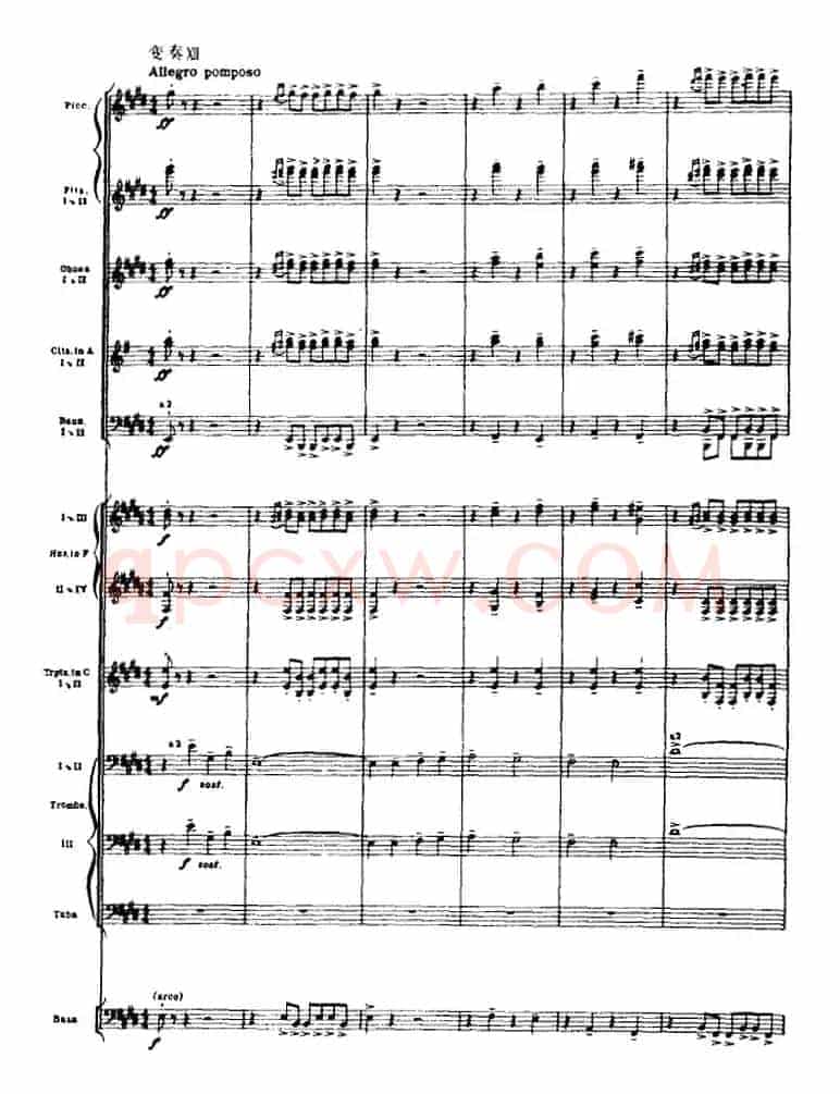 浦塞尔主题变奏与赋格曲（P31-P65）（管弦乐队总谱）