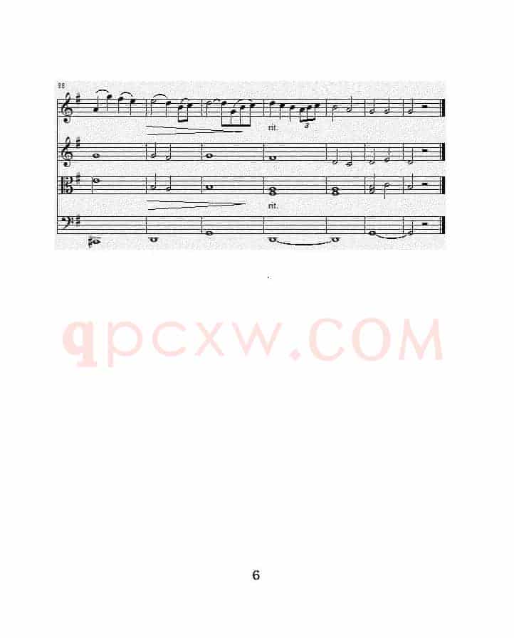 No.1弦乐四重奏总谱（第二乐章）