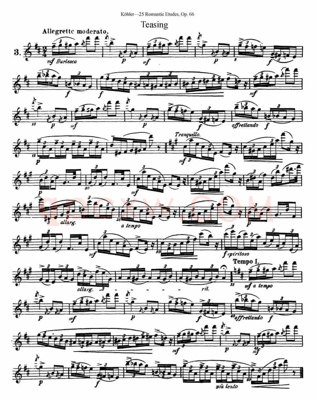 25首浪漫练习曲作品66号（NO.3）