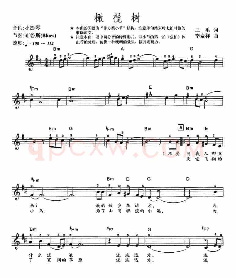 橄榄树（4个版本）