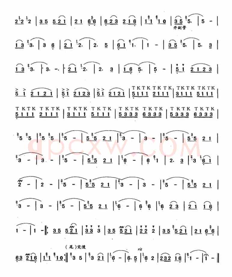 葫芦丝、巴乌九级考级曲目：竹楼里飞出的歌