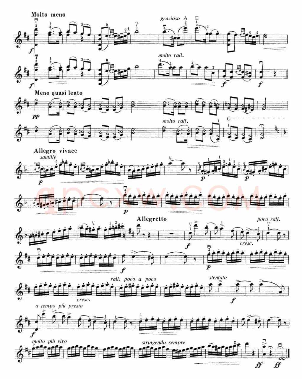 小提琴考级第八级：外国乐曲（7首）