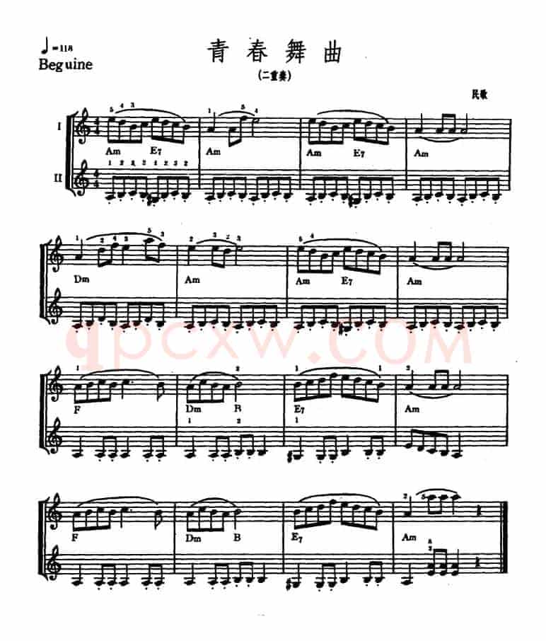 青春舞曲（二重奏）