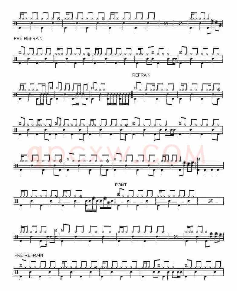 爵士鼓谱：Corrs - Breathless