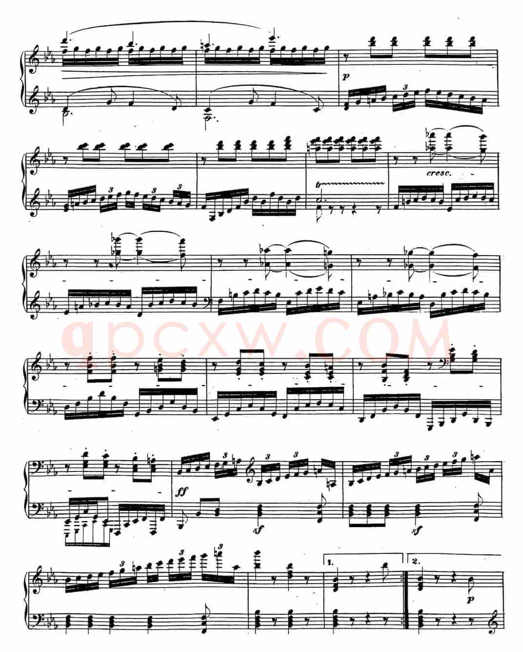 贝多芬钢琴奏鸣曲26 告别 降E大调 Op.81a E-flat major