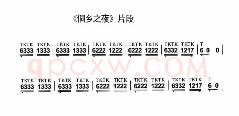 葫芦丝技巧练习之十：多吐音练习