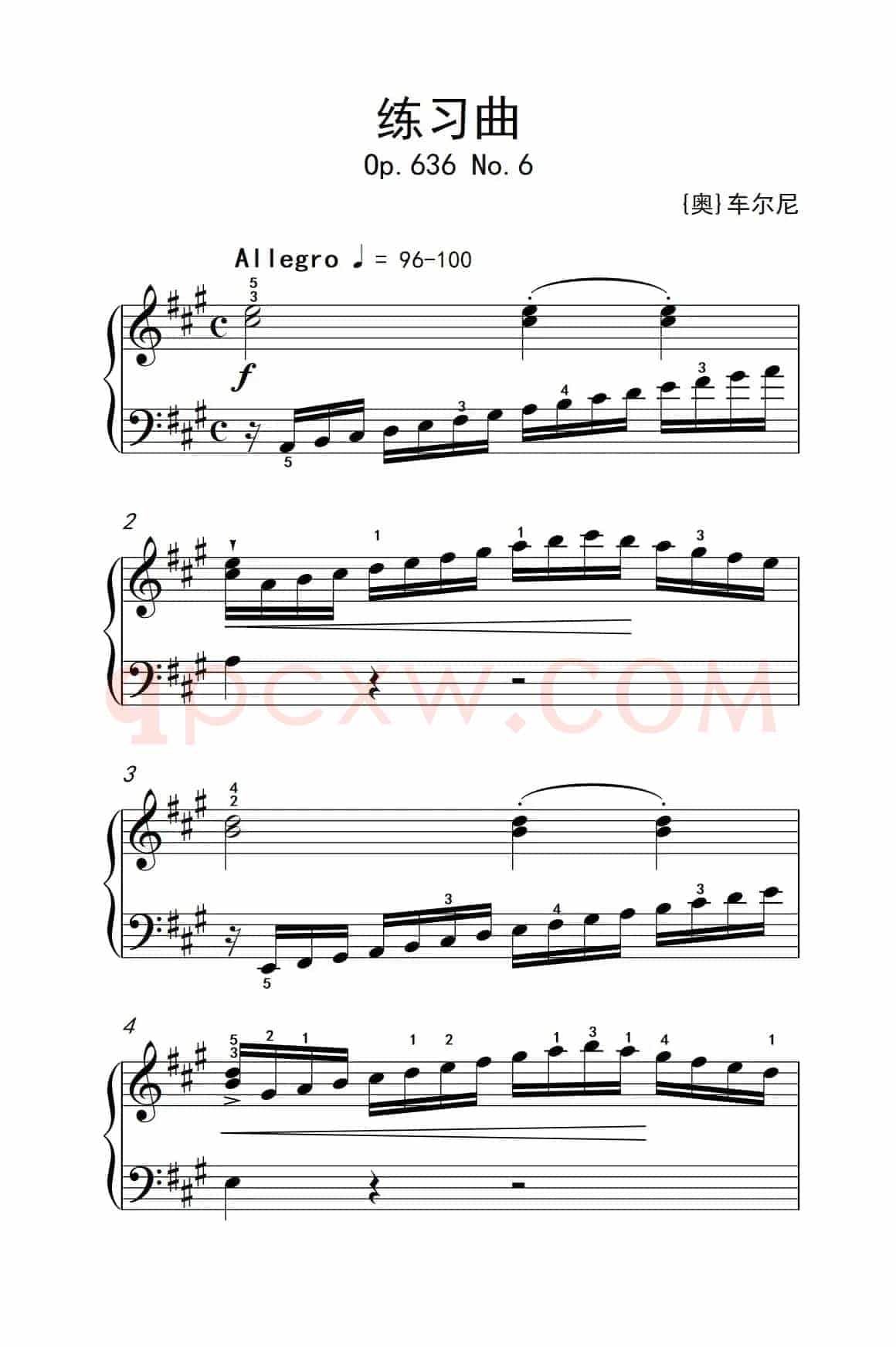 第四级 3.练习曲（中央音乐学院 钢琴（业余）考级教程 4-6级）