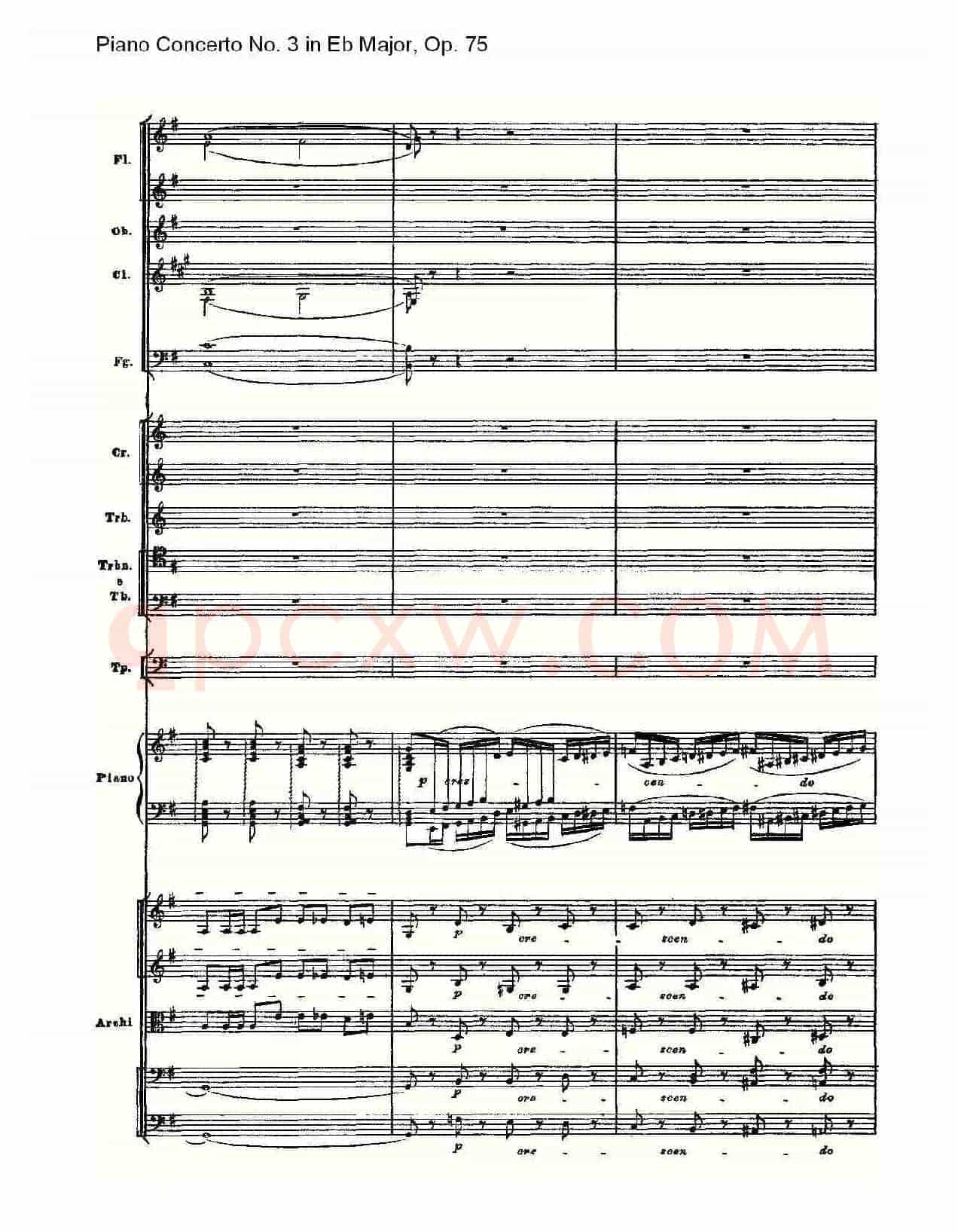 Piano Concerto No.3 in Eb Major,Op.75(Eb大调第三钢琴协奏曲)