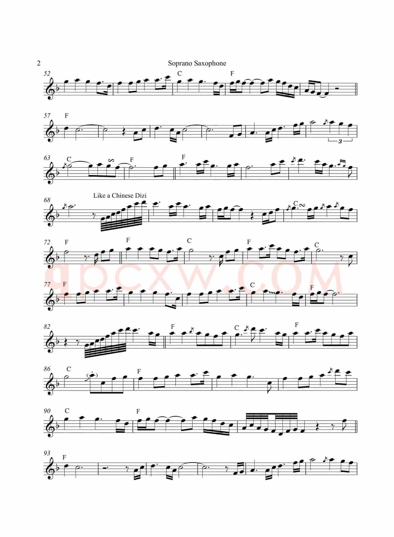 Jasmine Flower（高音萨克斯）