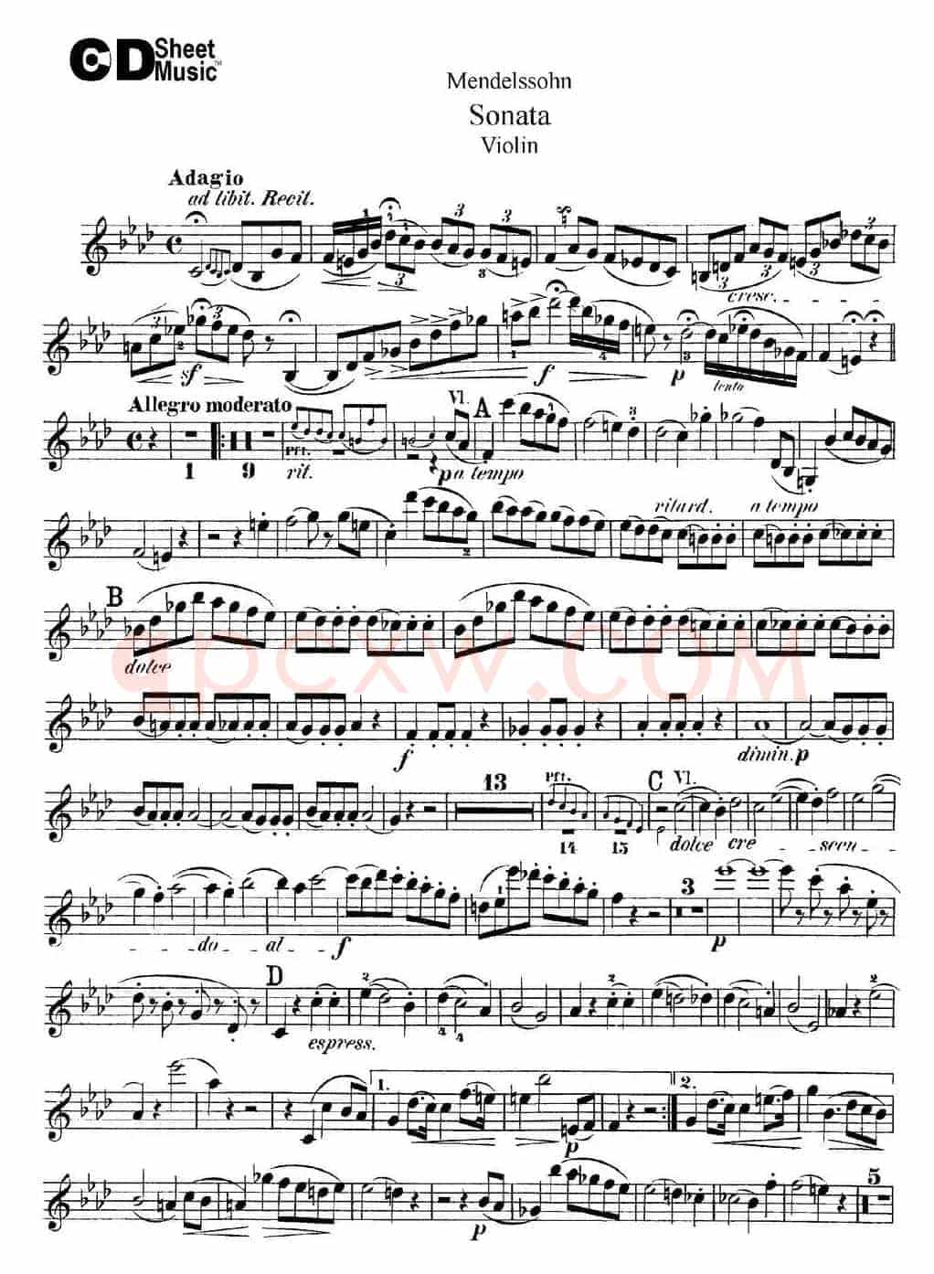 Mendelssohn Violin Sonata