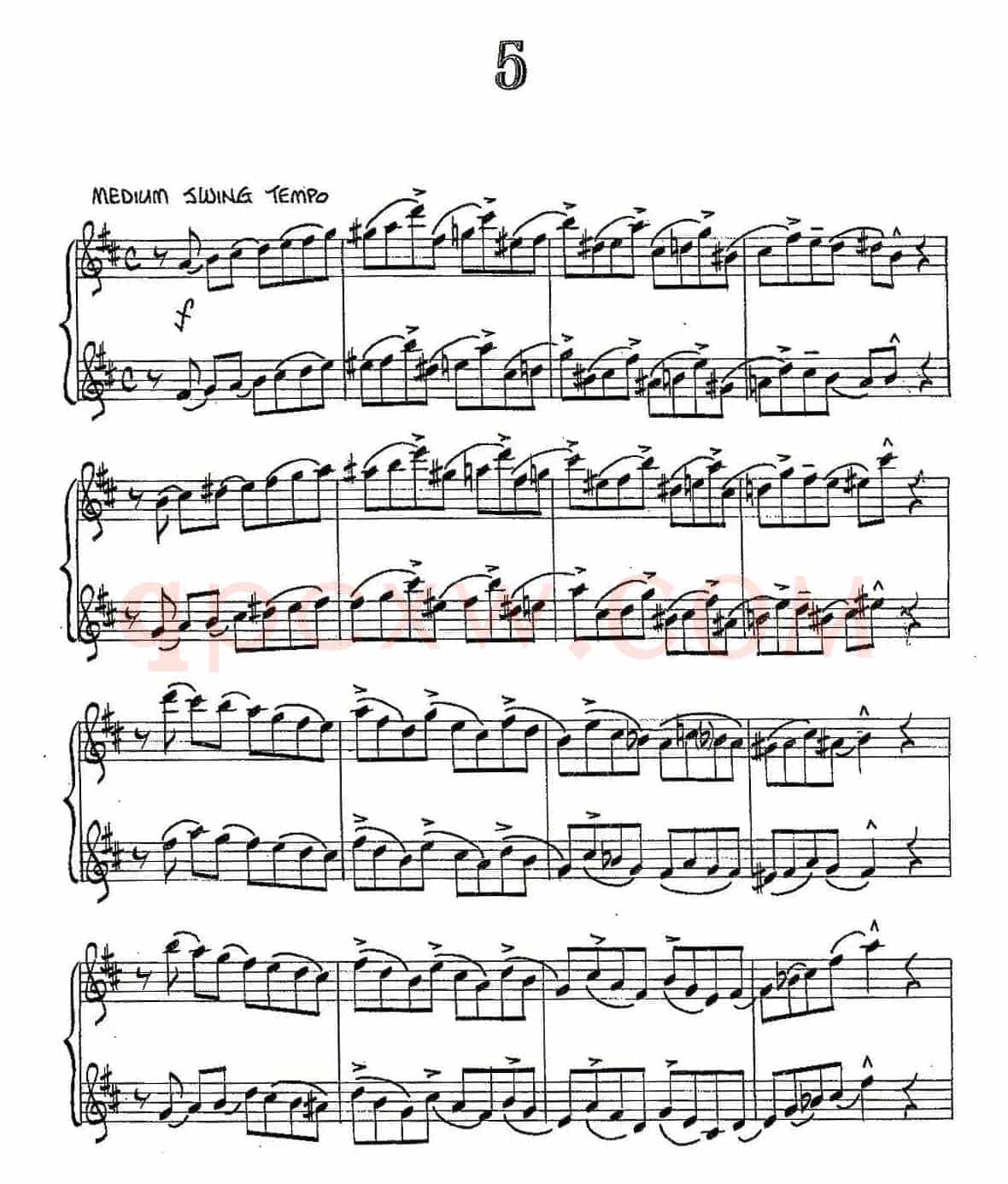 Jazz Conception For Saxophone Duets - 5（二重奏）