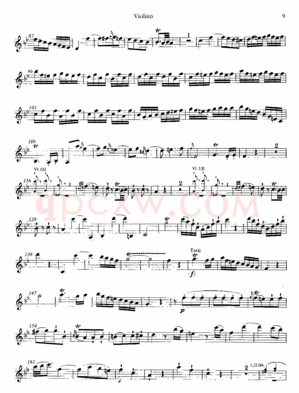 降B大调第一小提琴协奏曲 KV207