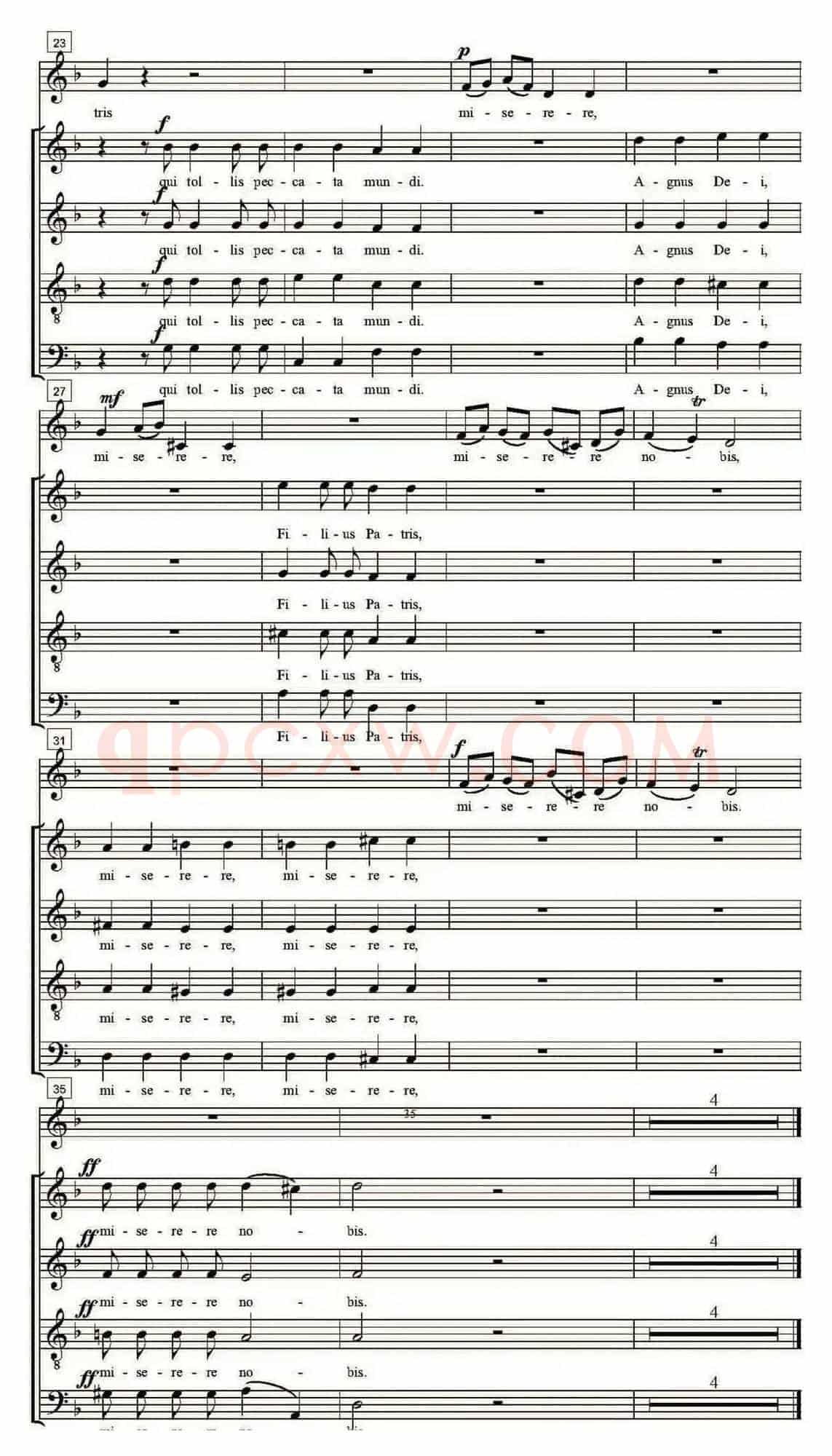 Domine Deus，Agnus Dei（萨克斯四重奏）