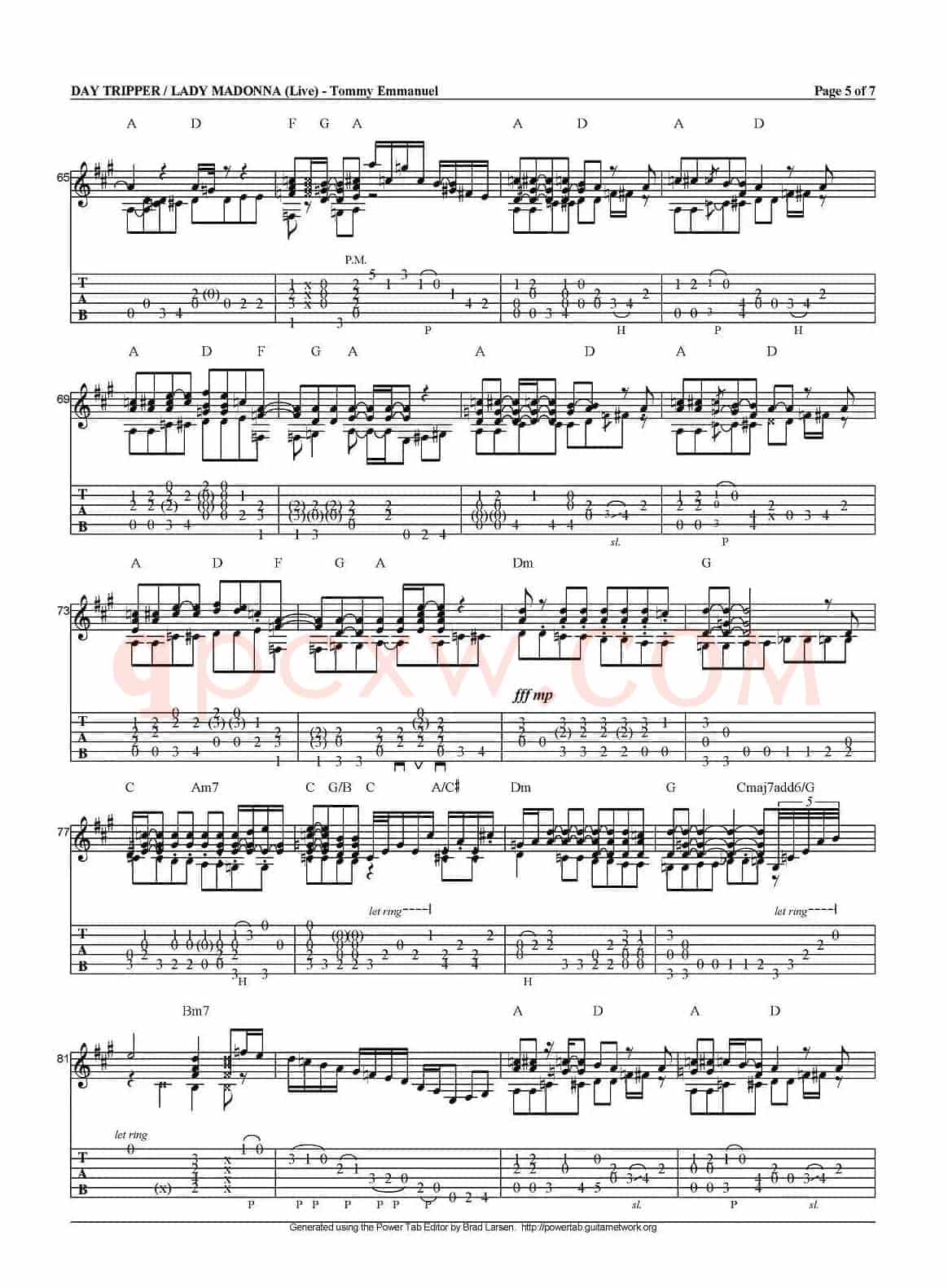 tommy emmanuel:day tripper/lady madonna（指弹吉他）