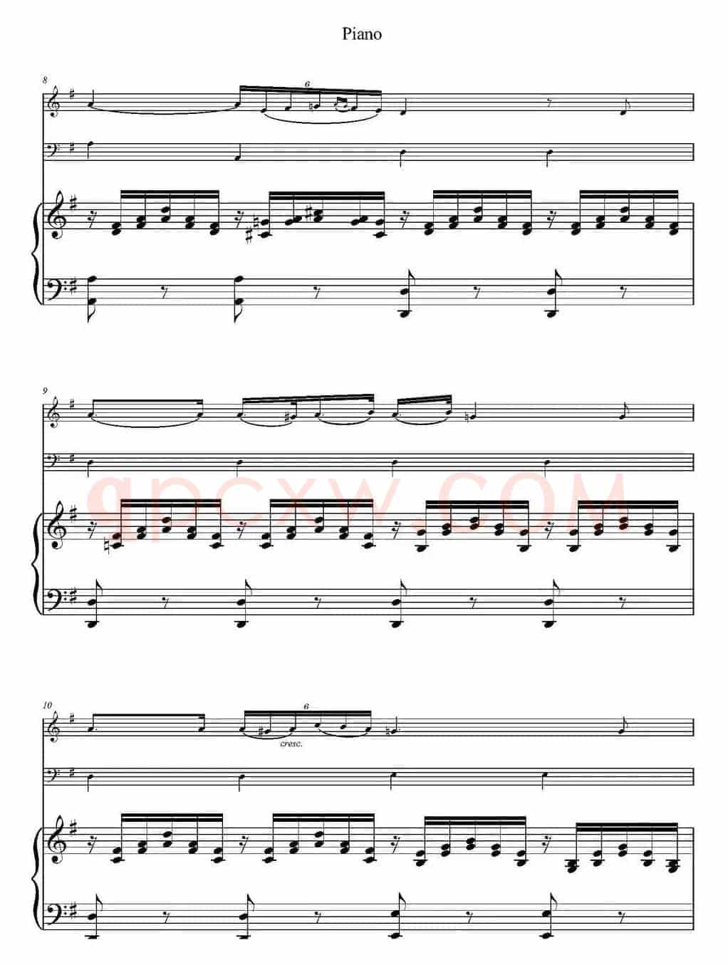 Ave Maria（小提琴+大提琴+钢琴伴奏、E.Schubert作曲版）