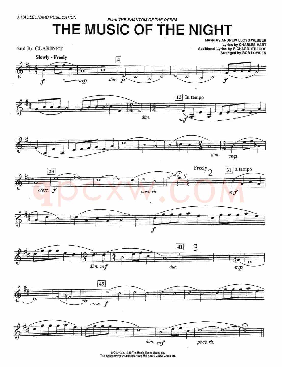 THE MUSIC OF THE NIGTH-CLARINET（单簧管三重奏分谱）
